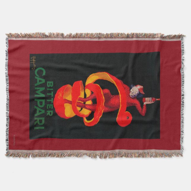 Bitter Campari Vintage PosterEurope Throw Blanket (Front)