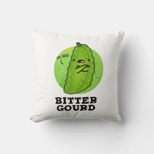 Bitter Gourd Funny Veggie Pun Cushion