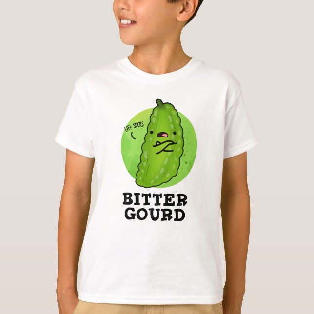 Bitter Gourd Funny Veggie Pun T-Shirt (Front)
