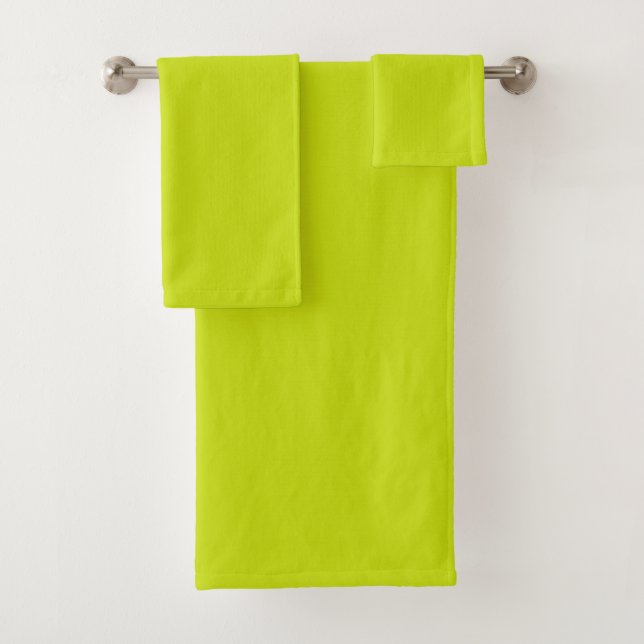 Bitter lemon  (solid colour)  bath towel set (Insitu)