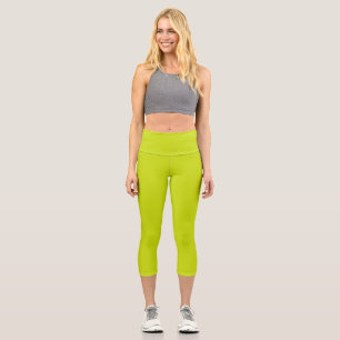 Bitter lemon (solid colour) capri leggings