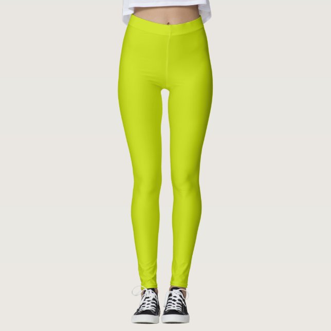 Bitter lemon  (solid colour)  leggings (Front)