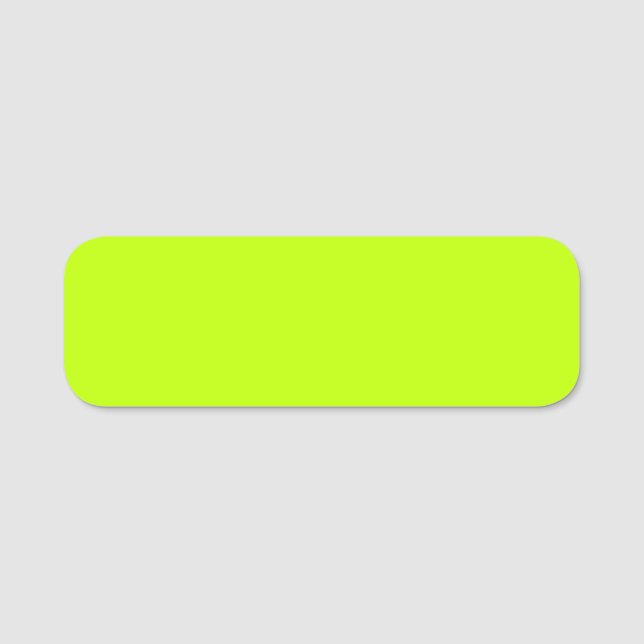 Bitter lime (solid colour)  name tag (Front)