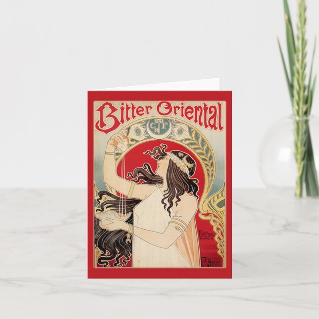 Bitter Oriental (Red) Holiday Card (Front)