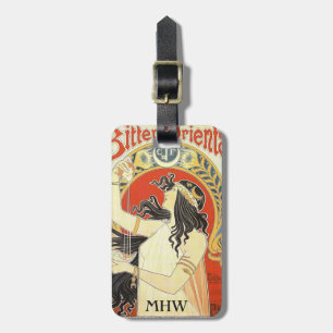 "Bitter Oriental" Vintage Ad custom luggage tag