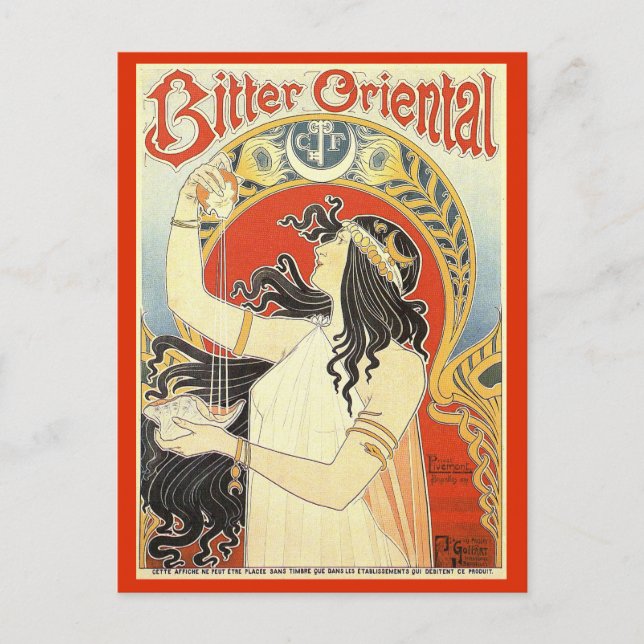"Bitter Oriental" Vintage Ad postcard (Front)