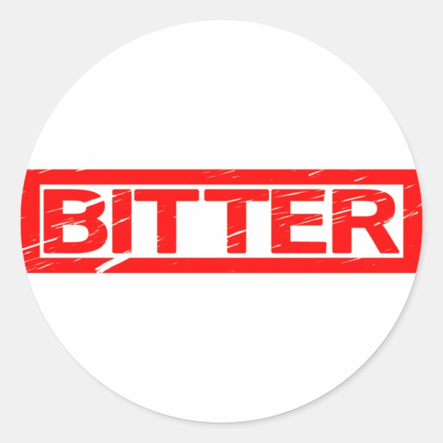 Bitter Stamp Classic Round Sticker (Front)