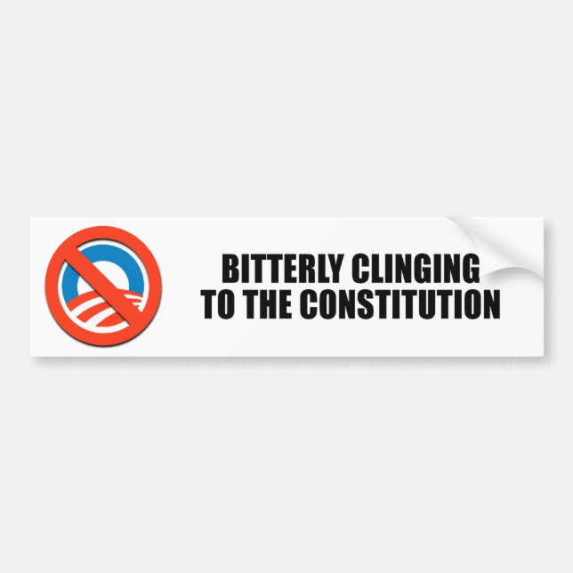 Bitterly clinging to the constitution bumper sticker (Front)