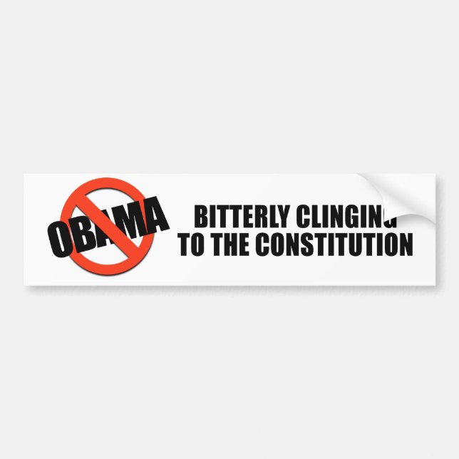 Bitterly clinging to the constitution bumper sticker (Front)