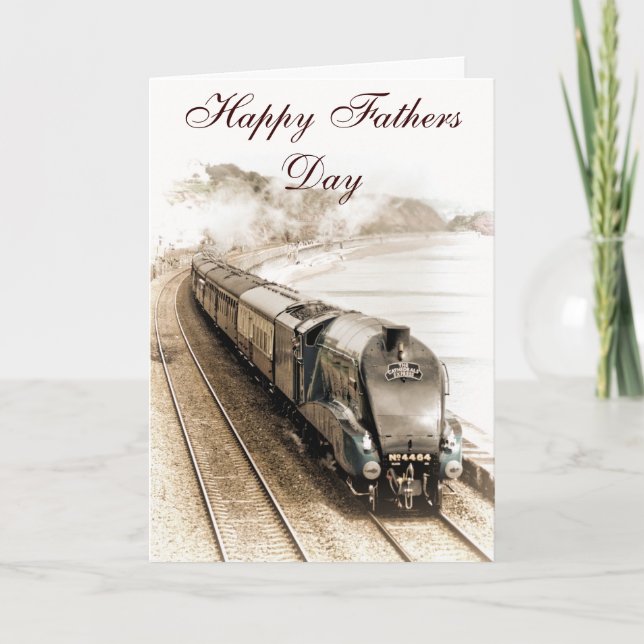 BITTERN STEAM TRAIN FATHERS DAY CARD (Front)