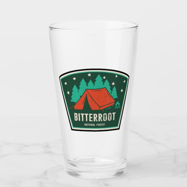 Bitterroot National Forest Camping Glass (Front)