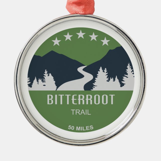 Bitterroot Trail Metal Tree Decoration (Front)