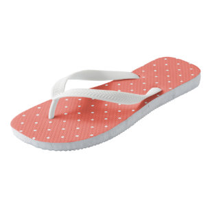 Bittersweet and white dots flip flops