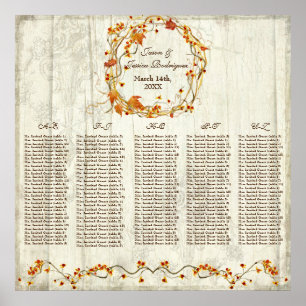 Bittersweet Fall - Reception Table Seating Chart