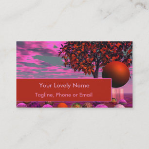 Bittersweet Opinion, Bronze Raspberry Maple Tree Business Card