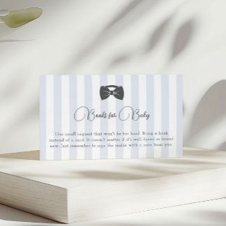 Bitty Bow Oh Boy Baby Shower Books for Baby Enclosure Card