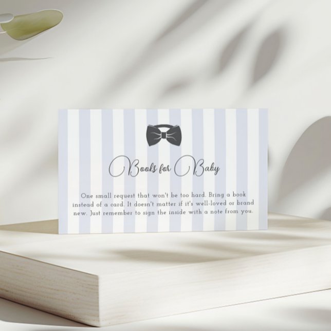 Bitty Bow Oh Boy Baby Shower Books for Baby Enclosure Card (Creator Uploaded)