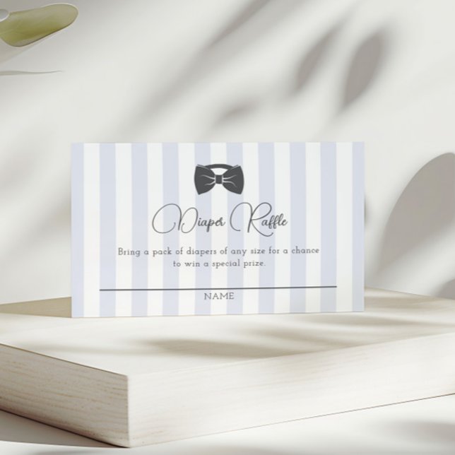 Bitty Bow Oh Boy Baby Shower Diaper Raffle Enclosure Card (Creator Uploaded)