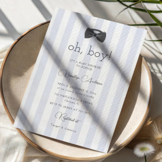 Bitty Bow Oh Boy Baby Shower Invitation