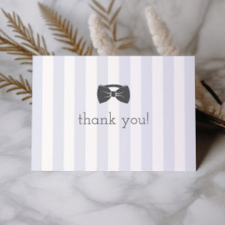Bitty Bow Oh Boy Baby Shower Thank You Card