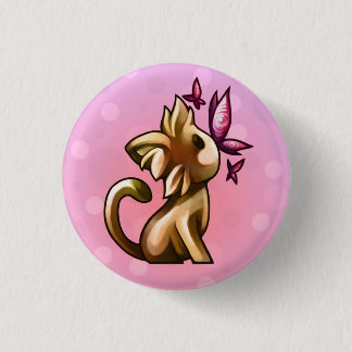 BittyKittyFlutterby 3 Cm Round Badge