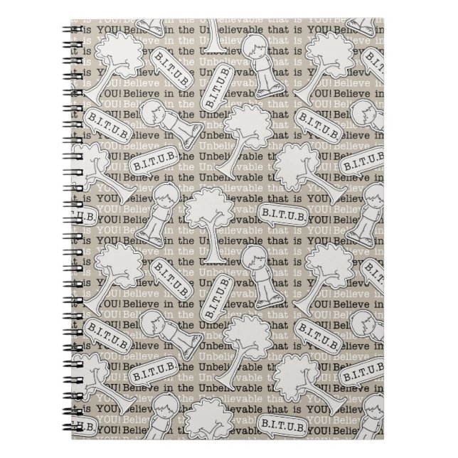 BITUB Pattern (Believe in the Unbelievable) Notebook (Front)
