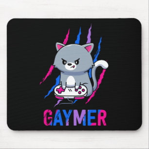 Biual Gaymer Geek Pride Lgbt Video Game Lovers Gif Mouse Mat
