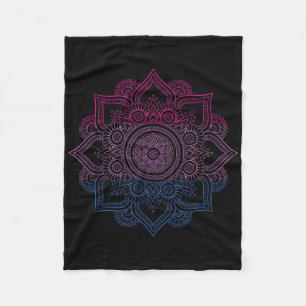 Biual Lgbt Mandala Bi Pride Biuality Lgbt Support Fleece Blanket