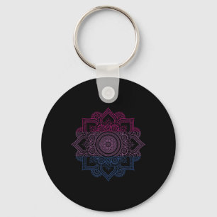 Biual Lgbt Mandala Bi Pride Biuality Lgbt Support Key Ring
