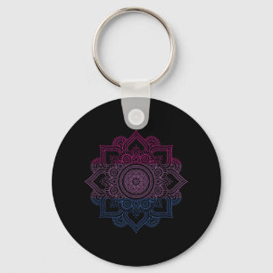 Biual Lgbt Mandala Bi Pride Biuality Lgbt Support Key Ring