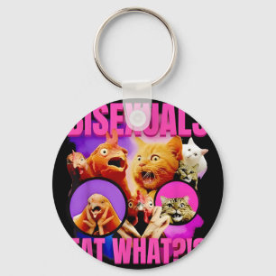 Biuals Eat What Cat Key Ring