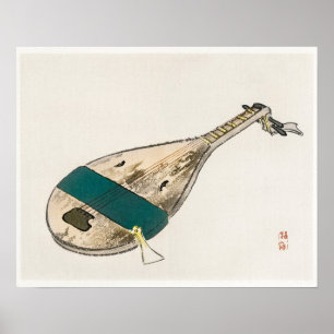 Biwa by Kōno Bairei (1844-1895) Poster