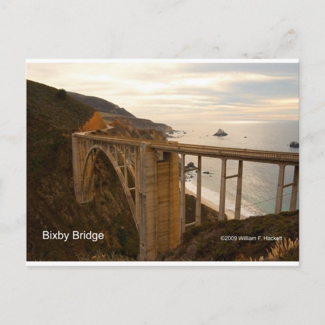Bixby Bridge Big Sur California Products Postcard (Front)
