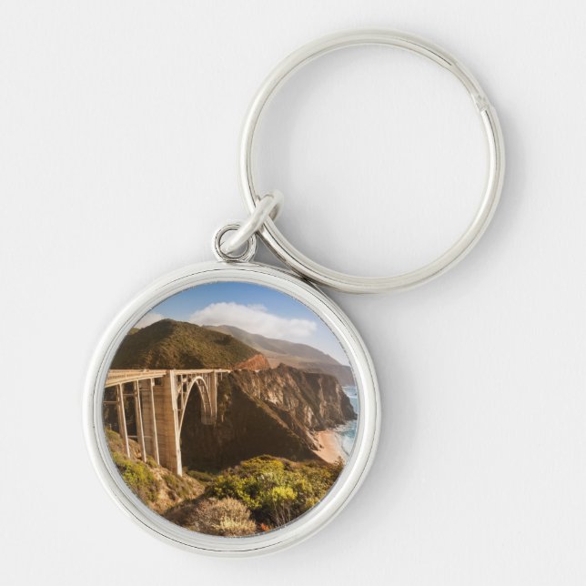 Bixby Bridge, Big Sur, California, USA Key Ring (Front)