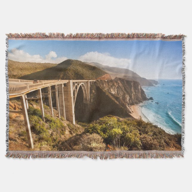 Bixby Bridge, Big Sur, California, USA Throw Blanket (Front)