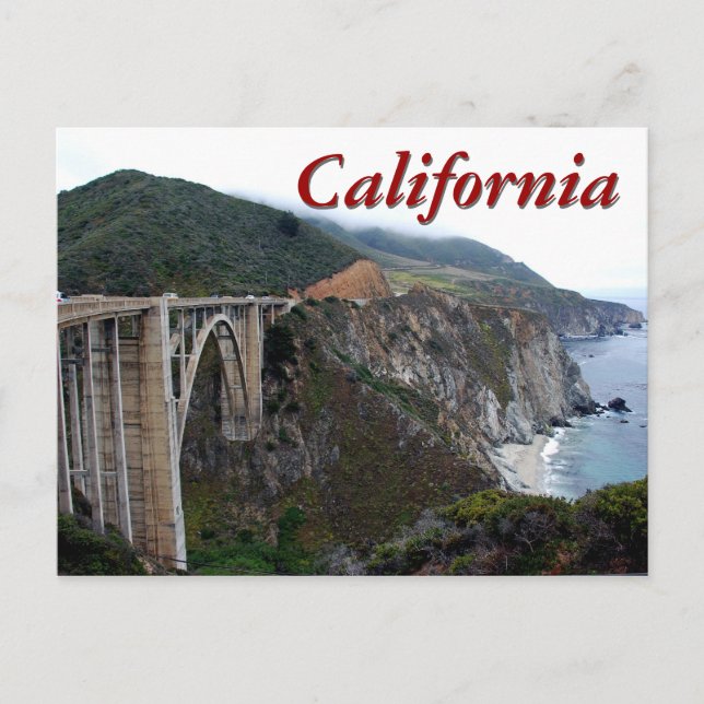 Bixby Bridge, California Postcard (Front)