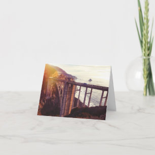 Bixby bridge canvas print holiday card