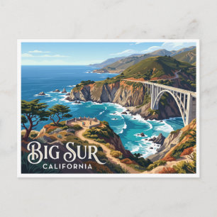 Bixby Creek Bridge Big Sur California Postcard