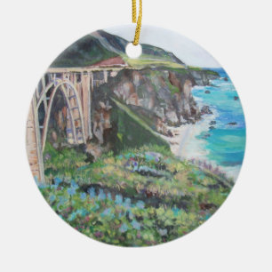 Bixby Creek Bridge -Ornament Ceramic Tree Decoration