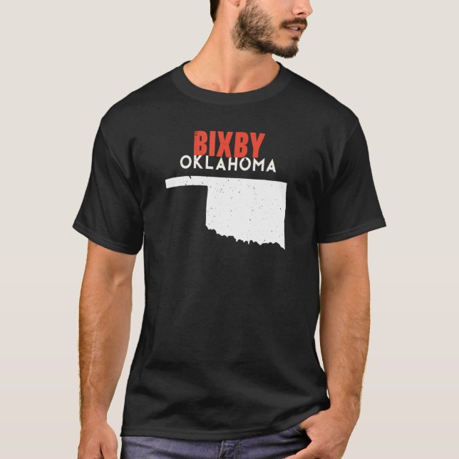 Bixby USA State America Travel Oklahoman T-Shirt (Front)