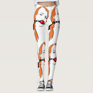 [Bizarre Gagged Vintage Girl] Pop Art Leggings