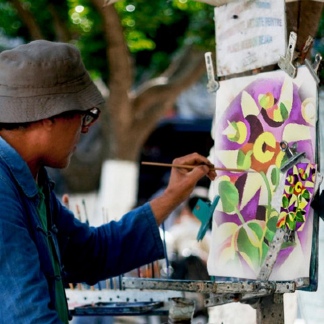 Bizarre Passiflora Flower Geometric Art Abstract Canvas Print (Creator Uploaded)