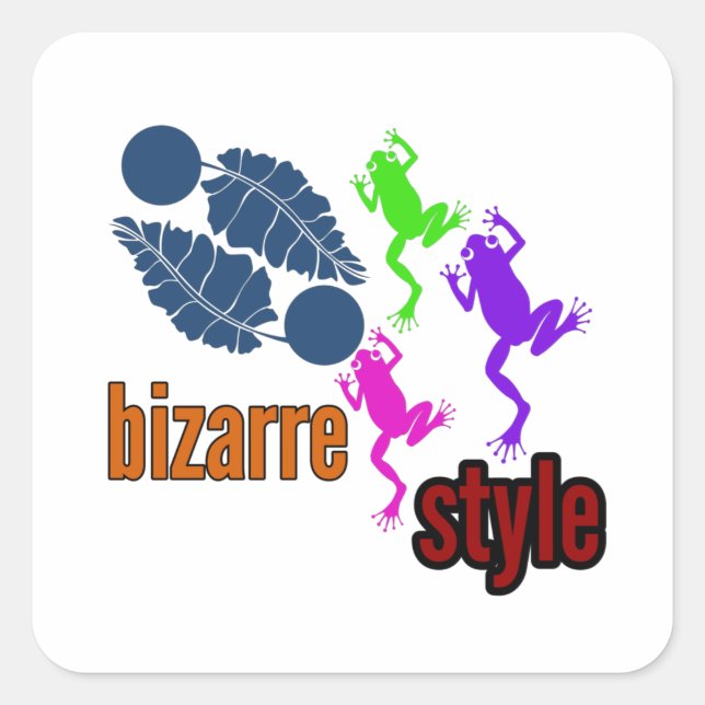 bizarre style square sticker (Front)