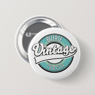 Bizerte tunisia vintage style logo 6 cm round badge