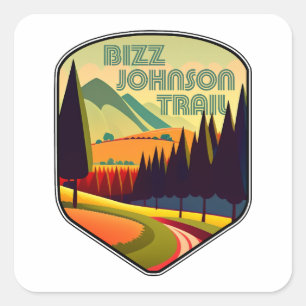 Bizz Johnson Trail Colours Square Sticker