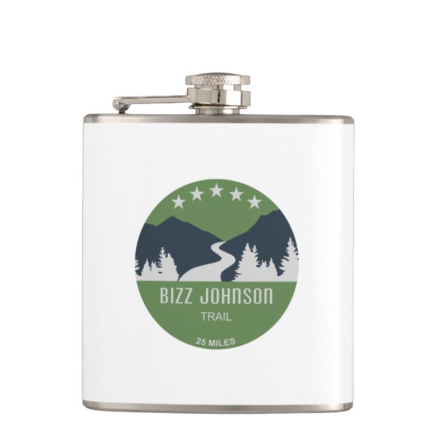 Bizz Johnson Trail Hip Flask (Front)