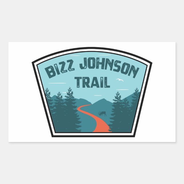 Bizz Johnson Trail Rectangular Sticker (Front)