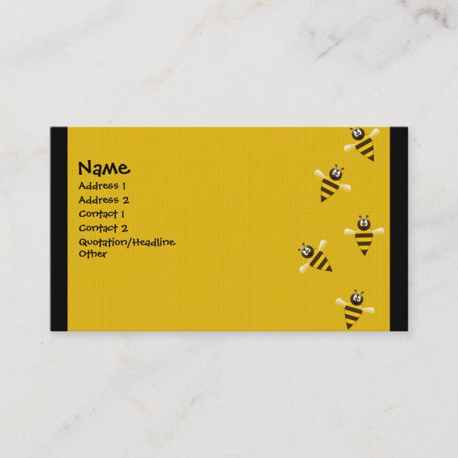 Bizzy Bees Business Card (Front)