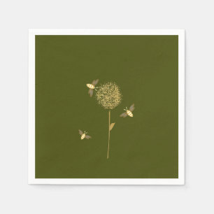 Bizzy Bees on a Dandelion Paper Napkins