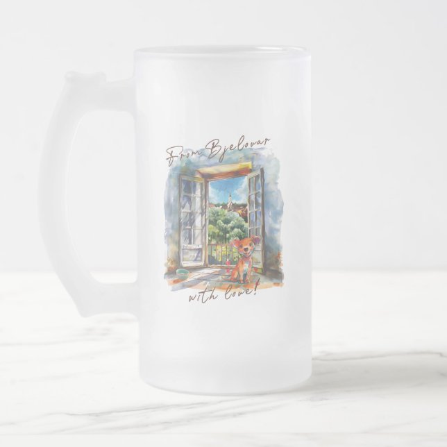 Bjelovar Frosted Glass Beer Mug (Left)